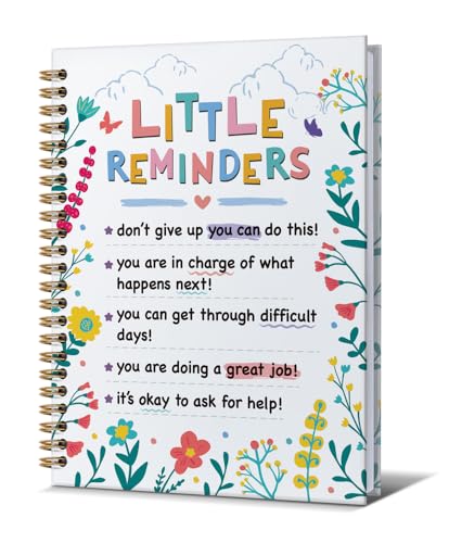 Journal Gifts For Women- Heart Inspirational Motivational Mental Notebook Quotes For Men Friends Gifts On Birthday Christmas Mother's Day, Little Reminder Gold Spiral Bound Hardcover,5.8"x8.3" - color: Little reminder