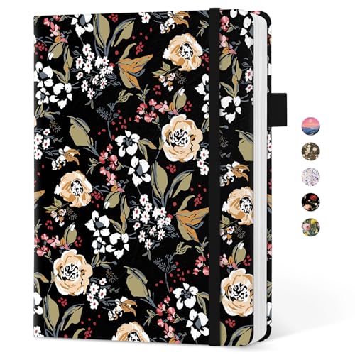 Taja Aesthetic Lined Journal for Women, Pretty Notebooks for Work & Study - color: C-Vintage Blooms