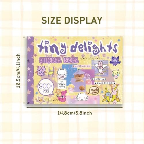 PRSTINCOL Japanese Manga Style Sticker Book with 30 Sheets of Die Cut Stickers, Over 1200 Pieces for DIY Journaling and Scrapbooking