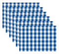 Urban Villa Two Tone Placemat Cotton Tablemat 14x20 (Set of 6) Blue/Wht - color: Blue/White Checks, size: 14" x 20"