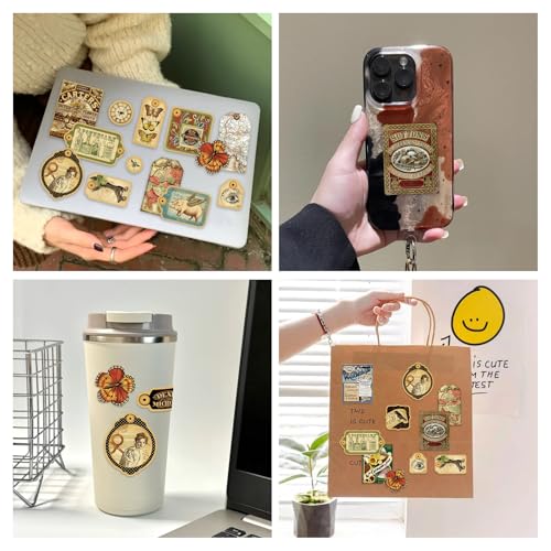 PRSTINCOL 116Pcs Vintage Stickers - Junk Journal Supplies - Waterproof Cute Aesthetic Stickers for Adults, Water Bottles, Planners - Durable Sticker Pack - style: carters