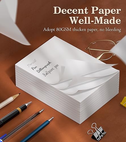 Note Pads 4x6 - Notepad - 10 Pads - 50 Sheets per Notepads - Writing Pads - color: White- 10 Pack, size: 4x6