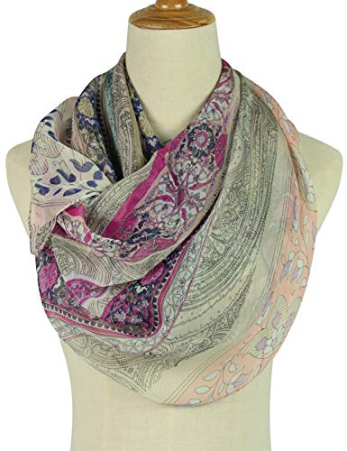 PANTONIGHT Long Chiffon Sheer Scarf Gradient Shaded Colors Lightweight Scarf For Womens - color: No.733