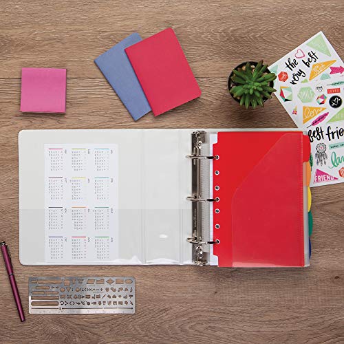 Samsill Economy 2 Inch Mini 3 Ring Binder, Round Ring Binder, Holds 5.5 x 8.5 Inch Documents, Customizable Cover, 2" View, Single, White - color: White, size: 2" View, style: Single