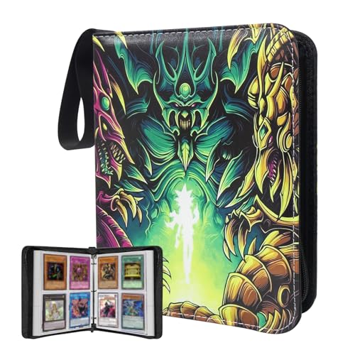 400 Pockets YGO Card Binder, Portable Waterproof PU Storage Album,D486 - color: YGO-400