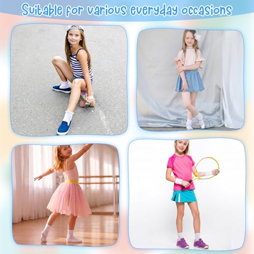 8 Pairs Girls Ruffle Crew Socks, Cute Frilly Soft Cotton Socks - color: White, size: 9-12 Years
