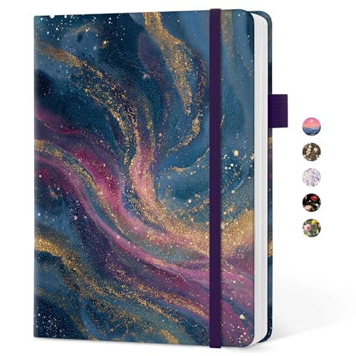 Taja Aesthetic Lined Journal for Women, Pretty Notebooks for Work & Study - color: N-Cosmic Swirl