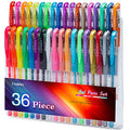 TANMIT 36 Colors Gel Pens Set for Adult Coloring Books with 40% More Ink