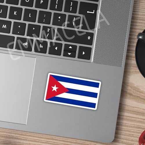 (3PCS) Cuba Flag stickers, Countries Flag Stickers - Waterproof Vinyl Decals For Laptops, Tumblers, Water Bottles, Books, Scrapbooks, Size 3 x 1.6 Inch - color: Cuba