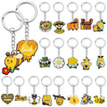 Cute Keychains Bulk, Keychain Charms Key Chain Trinkets Backpack Charms Accessories Keyring for Classroom Prizes - color: Honey Bees