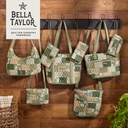 Bella Taylor Small Tote, Quilted Shoulder Bag for Women - color: Heirloom Rose Patchwork