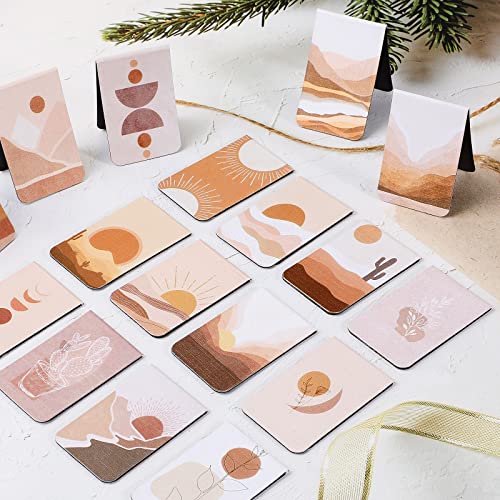 Sepamoon 24 Pcs Magnetic Bookmarks Cute Landscape Magnetic Book Marks Page Clip Funny Magnet Page Markers Gifts for Women Men Home Office Reading Book Lovers Pleasure(Vibrant Style,1.4 x 2.2)
