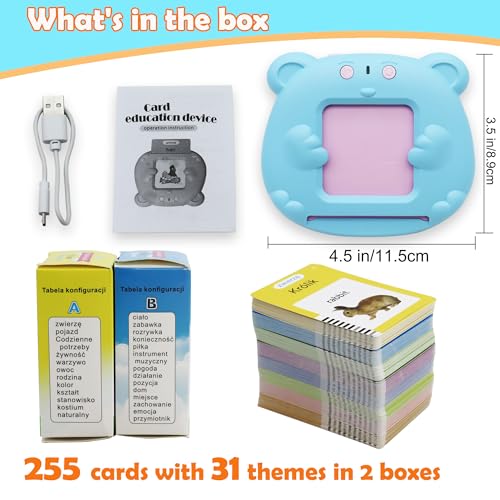 MAYAPHILOS 510 Sight Words Polish and English Talking Flash Cards - size: 510 Words Polish and English