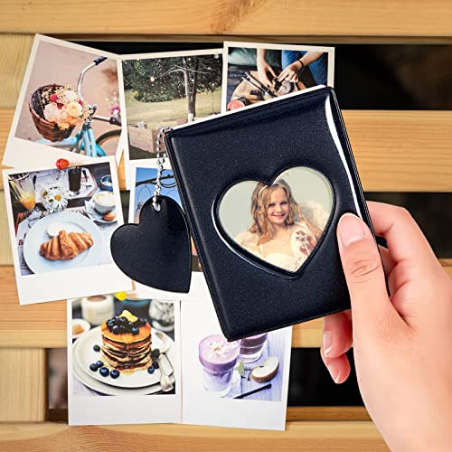 10 Pack KPOP Photocard Binder, Mini Photo Card Album with Heart Window & Pendant, 32 Pocket Card Holder Book for Idol Cards, Trading Cards Collection, 5 Colors