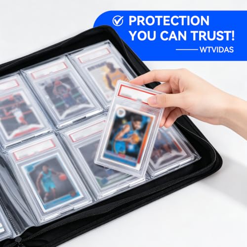 Graded Card Binder 6 Pocket, Holds 60 PSA Slabs for PSA CGC CSG Slabs, BT75 - color: Graded Card Binder-60