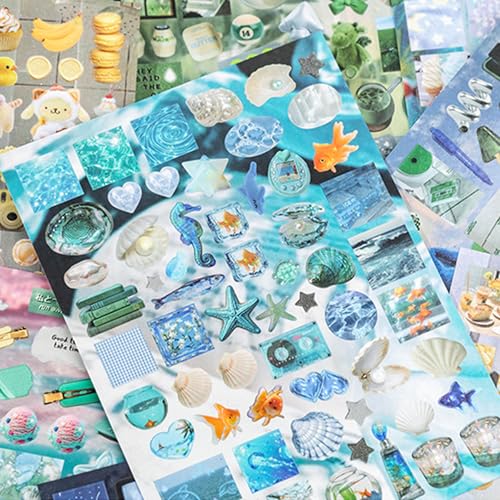 Aesthetic Sticker Book, 30 Sheets Dreamcore & Foodie Designs - color: Wind Chime