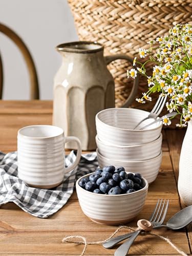 LE TAUCI Small Bowls 10 oz, Ice Cream Bowl, Ceramic Stoneware Bowl, Bowls Set for Dessert, Fruits, Side Dishes, Suit For Housewarming - 4.5 Inch, Set of 4, Arctic white (Pack of 3) - size: 4.5 inch (Pack of 3)