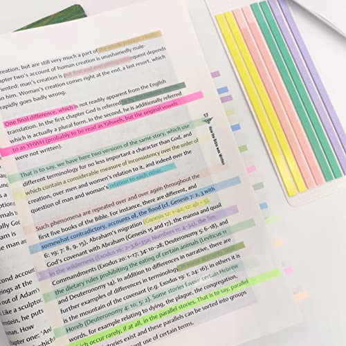 Potanro Sticky Tabs 2300 Pcs Translucent 10 Sheets Highlighter Book Tape - style: Sticky note B