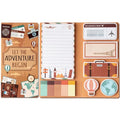 Xqumoi Let The Adventure Begin Sticky Notes Set - 550 Sheets - Travel Themed Self-Stick Notes Pads Divider Tabs Bundle Writing Memo Pads Journaling Planners Office Supplies Small Gift - color: 1pack-adventure