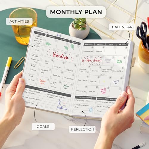 Clever Fox Daily Planner, Undated Professional & College Day, Pearl - color: Pearl (Undated)