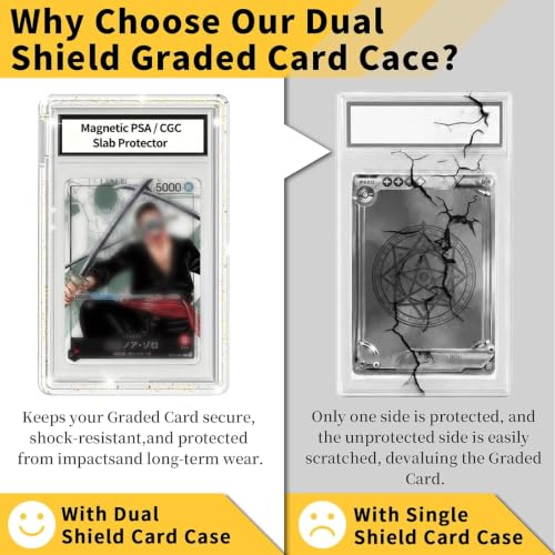 PSA CGC 35PT Slab Guard, Glitter TPU Frame & Tempered Glass Front, Clear - color: Fully Transparent