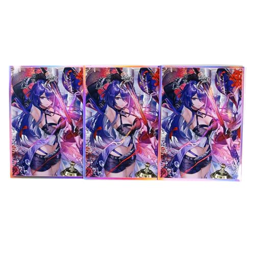 60ct 67x92mm Holographic Standard Size Cards for MTG/TCG/PTCG Art Anime Printing Card Sleeves Protectors (Acheron)