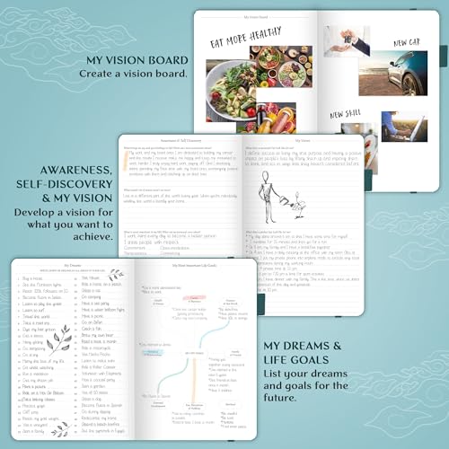Legend Planner Undated, Weekly & Daily Goal Journal, A5 Dark Teal - color: Dark Teal Gold (Undated), size: A5 (5.5'' x 8.3'')