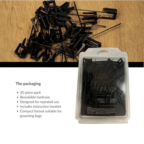 Quick Knot® Deluxe | Mane Braiding Clips for Horses & Ponies | Professional Show Braids in Minutes | No Sewing Required | Reusable (Black, XL) - color: Black, size: XL