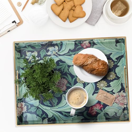 Spsyrine Plastic Serving Tray with Handles for Coffee Table, Leicester - color: Multi F