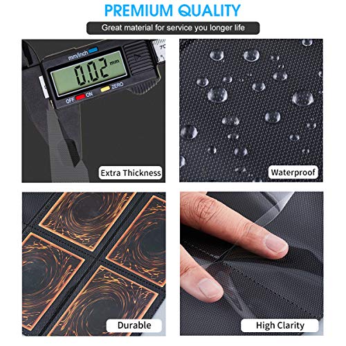 Trading Card Sleeves, JIQEZNL Upgraded 540 Pockets Double Side Baseball Card Sleeves for 3 Ring Binder, 9 Pockets Card Sleeves Binder Sheet for Sport, Pokemon, Yugioh, Business Cards - size: 30 Sheets
