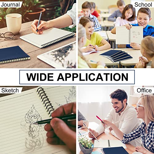 Yahenda 18 Pcs Spiral Notebooks, 1 Subject, Wide Ruled, Deep Blue - color: Deep Blue