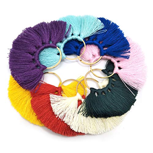 28pcs Cotton Handmade Tiny Soft Mini Tassels, Colorful Earring Tassels Assorted Colors Randomly (18) - color: 18