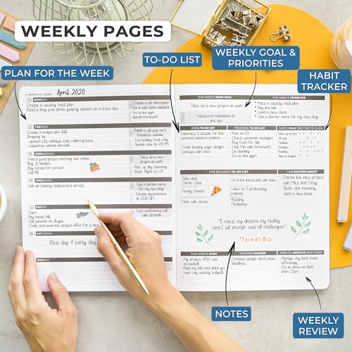 Clever Fox Planner PRO, Undated Weekly Planner, 8.5x11 Blue - color: Blue (Undated), size: A4 (8.5" x 11") Standard Version