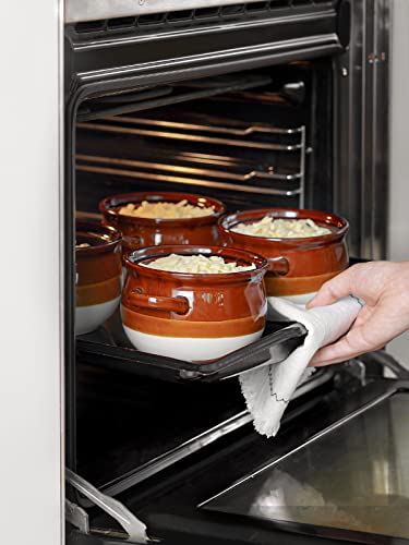 LE TAUCI Ceramic French Onion Soup Bowls with Handles, 22 OZ, Set of 4 - size: 22 OZ