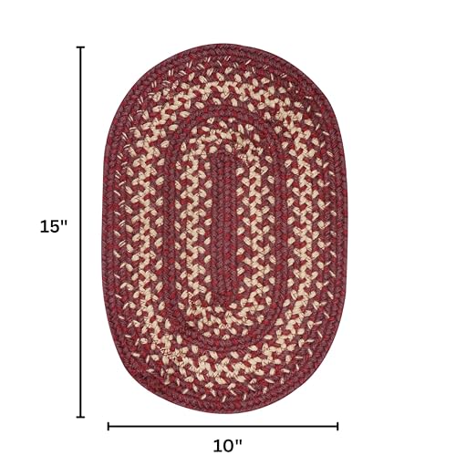 Homespice Autumn Maple Jute Braided Table Mats, Oval 10x15 Set of 4 - color: Autumn Maple