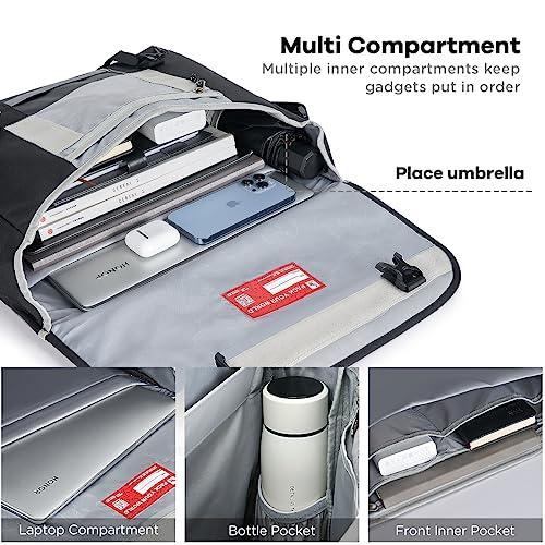 OIWAS Messenger Bag for Men 15.6 Inch Satchel Bag Men Crossbody Bag, Black - color: Black, size: 15.6 Inch