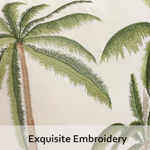 Green Palm Tree Throw Pillow Covers 18x18 Inch Set of 2 - color: A-green Palm Tree