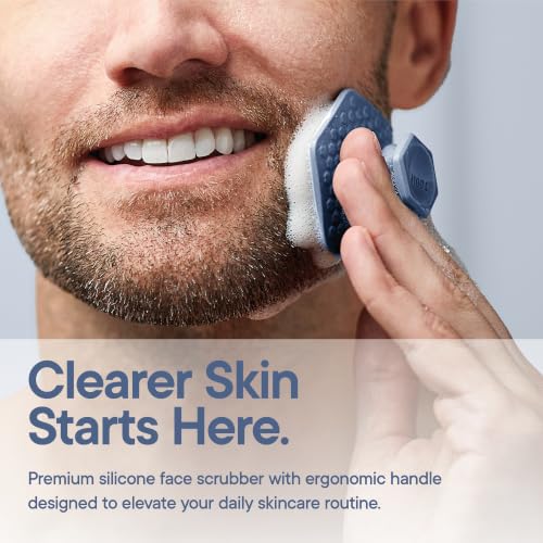TOOLETRIES Silicone Face Scrubber, Facial Cleansing Brush - Glacier - color: Glacier