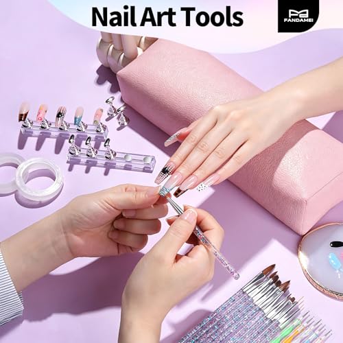 FANDAMEI Nail Art Pens, Nail Art Tools, Nail Design Tools, Nail Stuff - color: Transparent Glitter