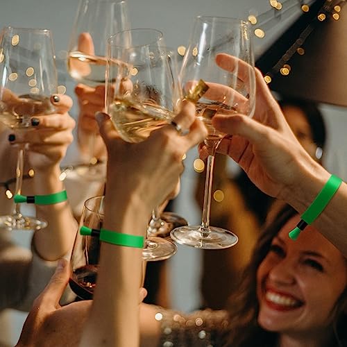 100 Pcs Cloth Wristbands, Disposable Wristbands for Events(Green) - color: GREEN1