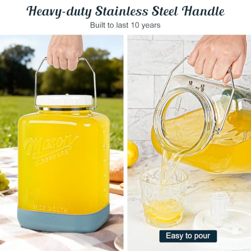 Large Fermentation Jars with Airlock, 2 Gallon Glass Jar with Lid - size: 2 Gallon