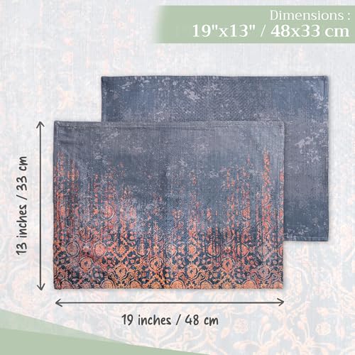 Maison d' Hermine Placemats Set of 4 Reusable 100% Cotton (13"x19") - color: 036 - Imperfection, size: 13" X 19" (Pack of 4)