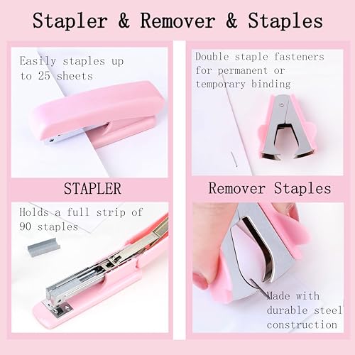 Scindaly Office Desk Accessories 12-Piece & Desk Organizers and Accessories - color: Pink