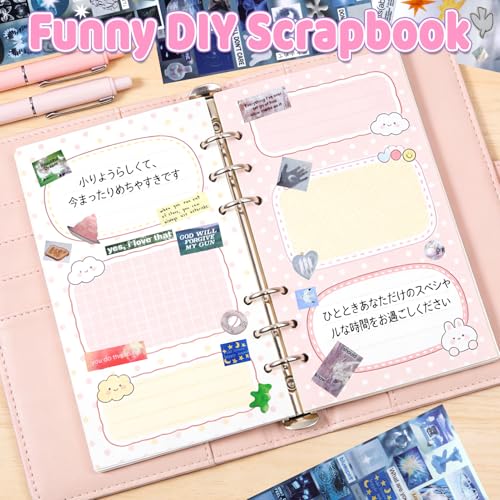 990Pcs Japanese Sticker Book for Journaling Adult, Cute Scrapbook Stickers - style: 990Pcs Grey Glimmers