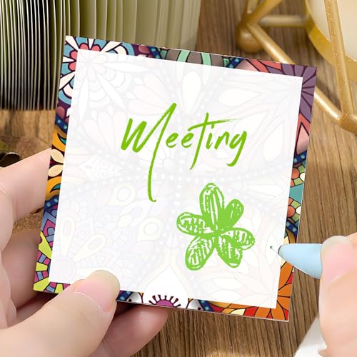 Sticky Notes 3x3 Inches, 2 Pads, Easy Post Cute Self-Stick Notes, Colorful Self Stick Notes Pads for Home Office Notebooks Accessories, Strong Adhesive Note Pad Colorful Mandala - color: Colorful Mandala