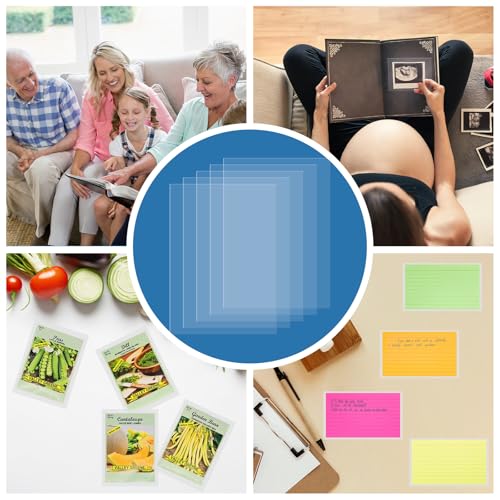 100 Pcs Clear Photo Sleeves, Top Loading Acid-Free Plastic Sheet Protectors for Photos, Index Cards, Archival Safe, Water/dust Proof Storage, 3.5x5 - color: 3.5x5"