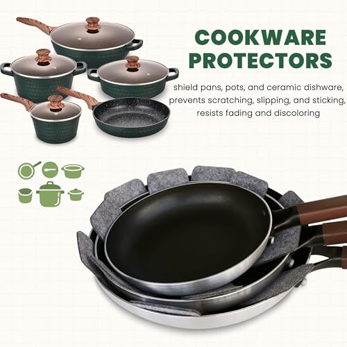 Pot and Pan Protectors, Set of 12 and 4 Different Sizes