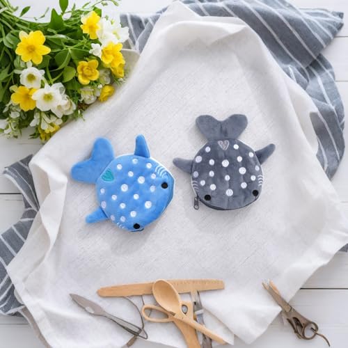4PCS Whale Shark Coin Purse, Cute, Practical, Kawaii Coin Pouch for Women