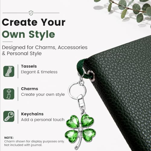 CAGIE College Ruled Journal for Men & Women, Softcover A5 Leather Notebook - color: Green, size: 1 Pack