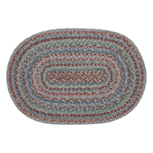VHC Brands Multi Jute Oval Placemat 13x19, 2 Pack - color: Deep Olive, size: 13x19, 2 pack